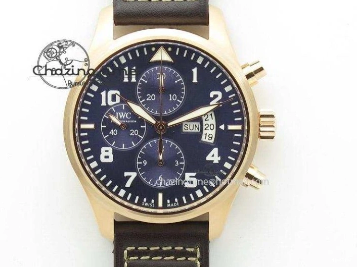 MIROTIME 0210 Sleek Pilot Chrono 377721 “Le Petit Prince” RG ZF 1:1 Best Edition on Brown Leather Strap A 7182